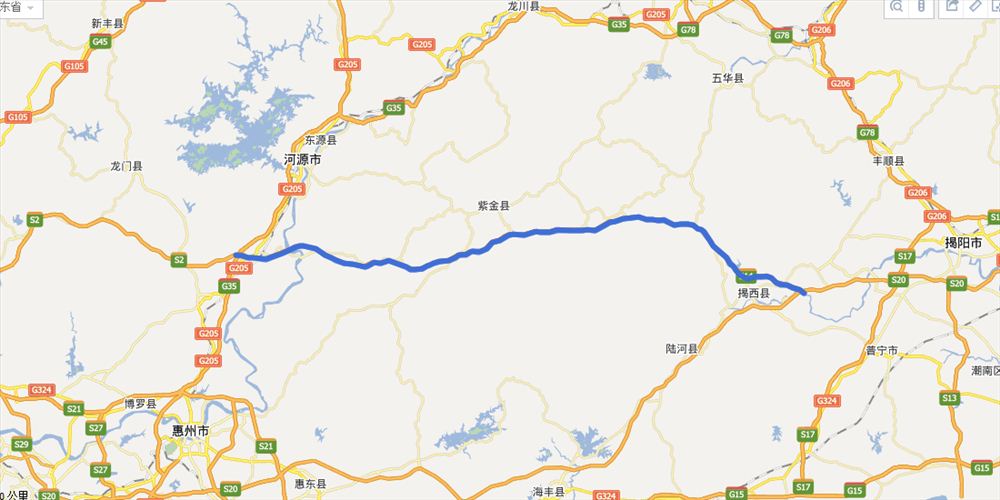 汕湛高速全程最新路线图地图实时路况查询