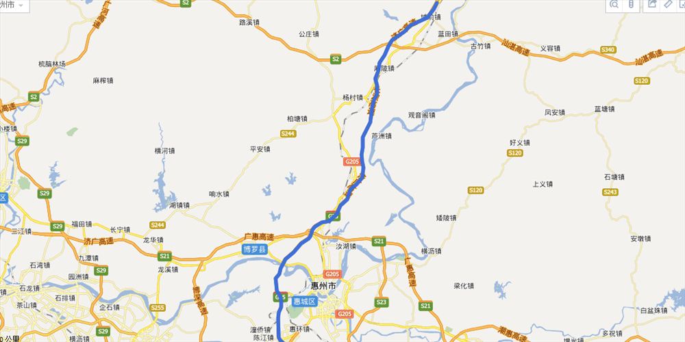 惠河高速全程路线图及实时路况(最新地图)