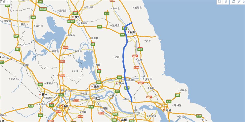 盐靖高速全程路线图最新地图及路况查询