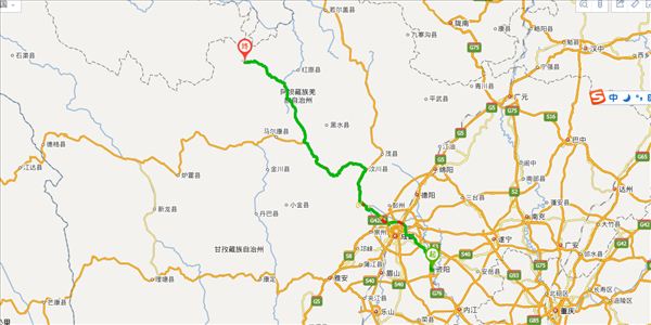 资阳到阿坝开车路线图