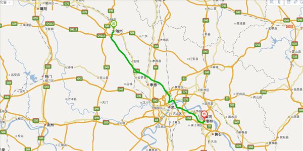 随州到鄂州开车路线图