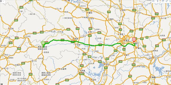 恩施到黄冈开车路线图