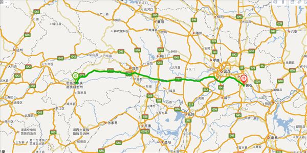 恩施到黄石开车路线图