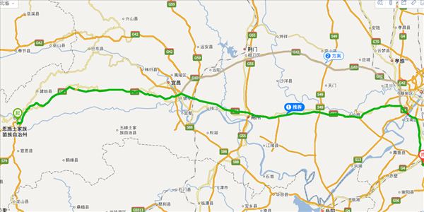 恩施到咸宁开车路线图