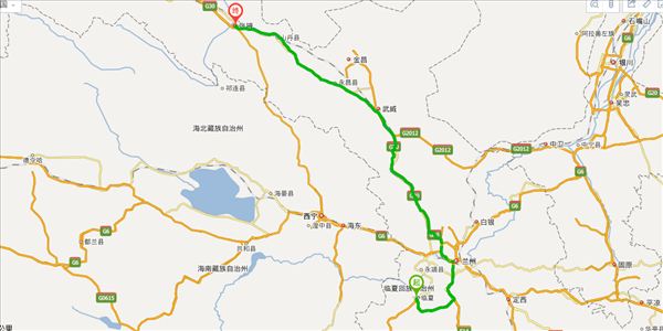 临夏到张掖开车路线图