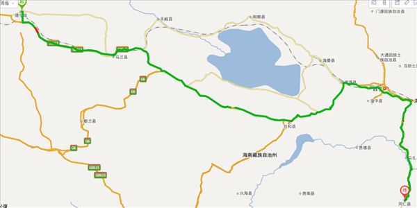海西蒙古族藏族自治州到黄南藏族自治州开车路线图