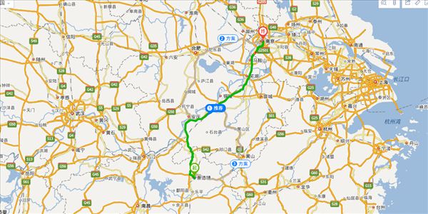 景德镇到南京开车路线图