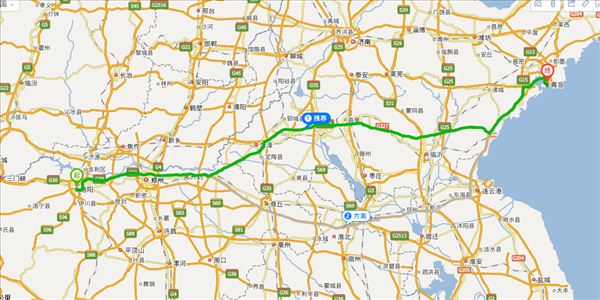 洛阳到青岛开车路线图