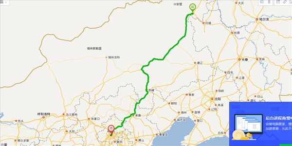 兴安盟到北京开车路线图