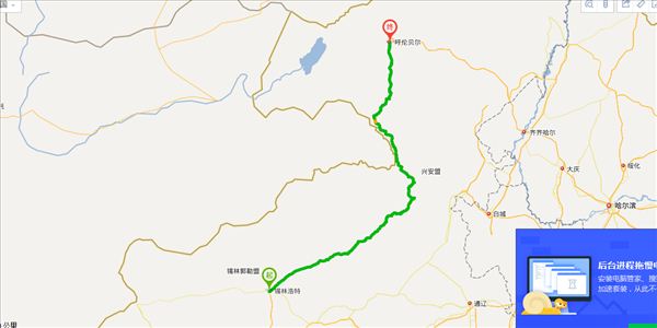 锡林郭勒盟到呼伦贝尔开车路线图