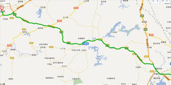 钦州到崇左开车路线图